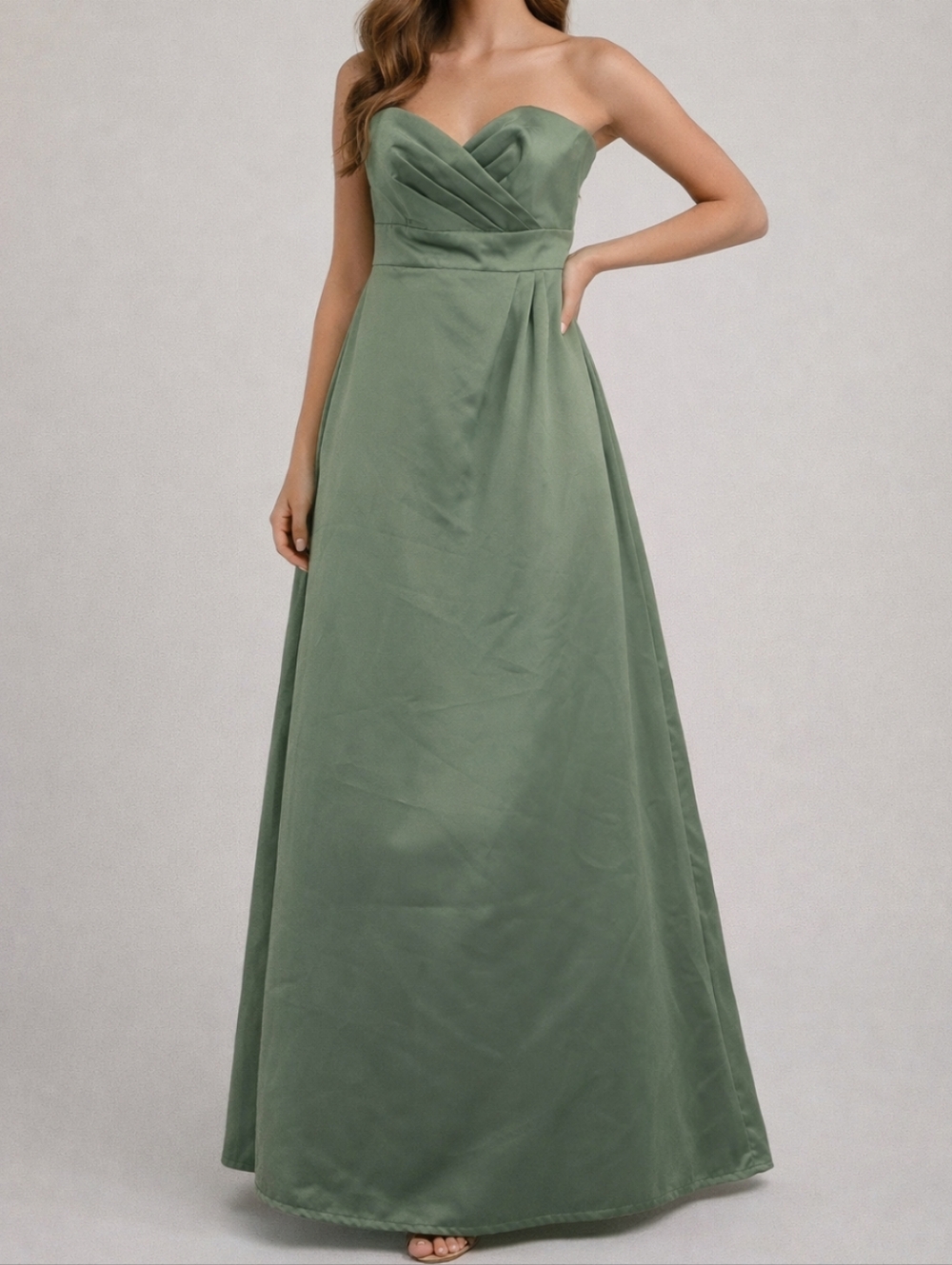 Alfred Angelo Clover Green Strapless Evening Gown Size 10